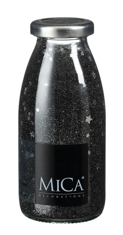MICA DECORATIONS Deko Sand Sterne ROCKS schwarz silberfarbig