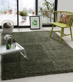 Moderner Teppich RECYCLE FLOKI 60 x 110 cm grün