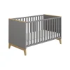 PAIDI Babybett STEN 70 x 140 cm grau/ braun