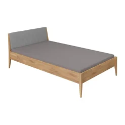 Kinder PAIDI Bett STEN 120 x 200 cm braun/ grau