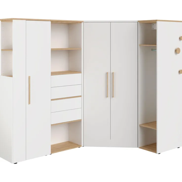PAIDI Eck-Kleiderschrank OSCAR weiß