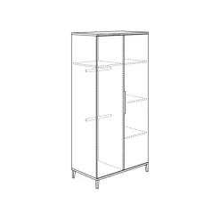 Kinder PAIDI Kinder-Drehtürenschrank ARI 95 x 195 cm beige