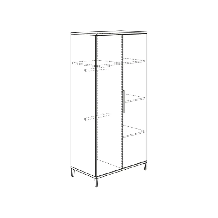 Kinder PAIDI Kinder-Drehtürenschrank ARI 95 x 195 cm beige