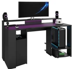 Parisot Gamertisch mit LED Beleuchtung schwarz