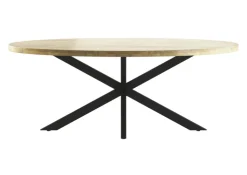 PHILL HILL Esstisch LEWIS 220 x 100 x 77 cm Mango massiv/schwarz