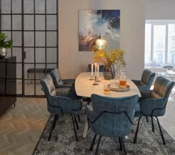 PRO ART Alu-Art Bild ABSTRACT BLACK & BLUE III 100 x 100 cm