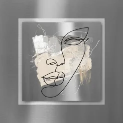 PRO ART Alu-Art Bild FACE LINES VI 50 x 50 cm mehrfarbig