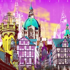 PRO ART Alu-Art Bild HANNOVER III 100 x 100 cm