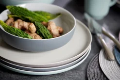 Ritzenhoff & Breker Dessertteller JASPER 6er Set taupebraun/ weiß