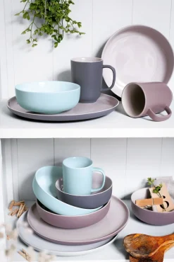 Ritzenhoff & Breker Dessertteller JASPER 6er Set taupebraun/ weiß