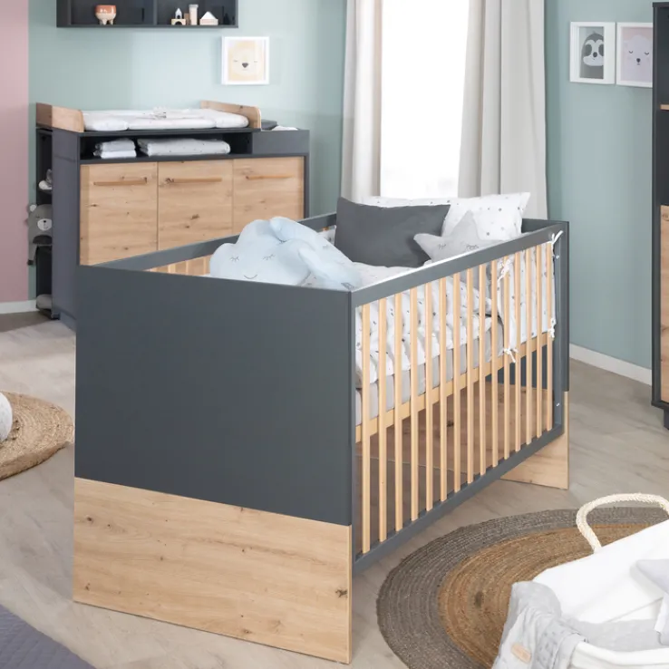 Kinder roba Gitterbett LENN anthrazit