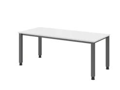 Schreibtisch 180 x 83,5 x 80 cm Weiß/ Graphit