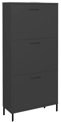 Schuhschrank LINDOS 61 x 139 cm Anthrazit matt