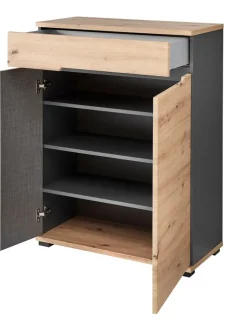 Schuhschrank SEDEO 80 x 106 cm Artisan Eiche naturfarbig