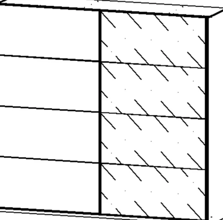 Schwebetürenschrank CAMBRIDGE 210 x 226 x 62 cm Artisan Eiche/ Glas Champagner