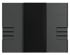QUARTIER Schwebetürenschrank TENERIFFA 270 x 210 cm grau/ schwarz
