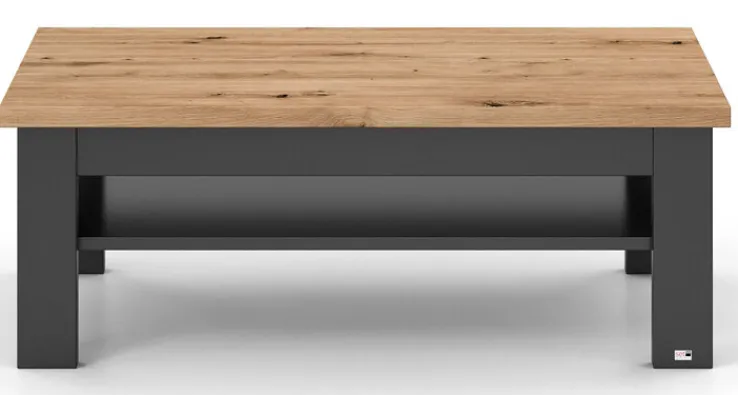 set one by Musterring Couchtisch YORK 65 anthrazit /Eiche Artisan