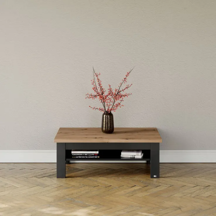 set one by Musterring Couchtisch YORK 65 anthrazit /Eiche Artisan