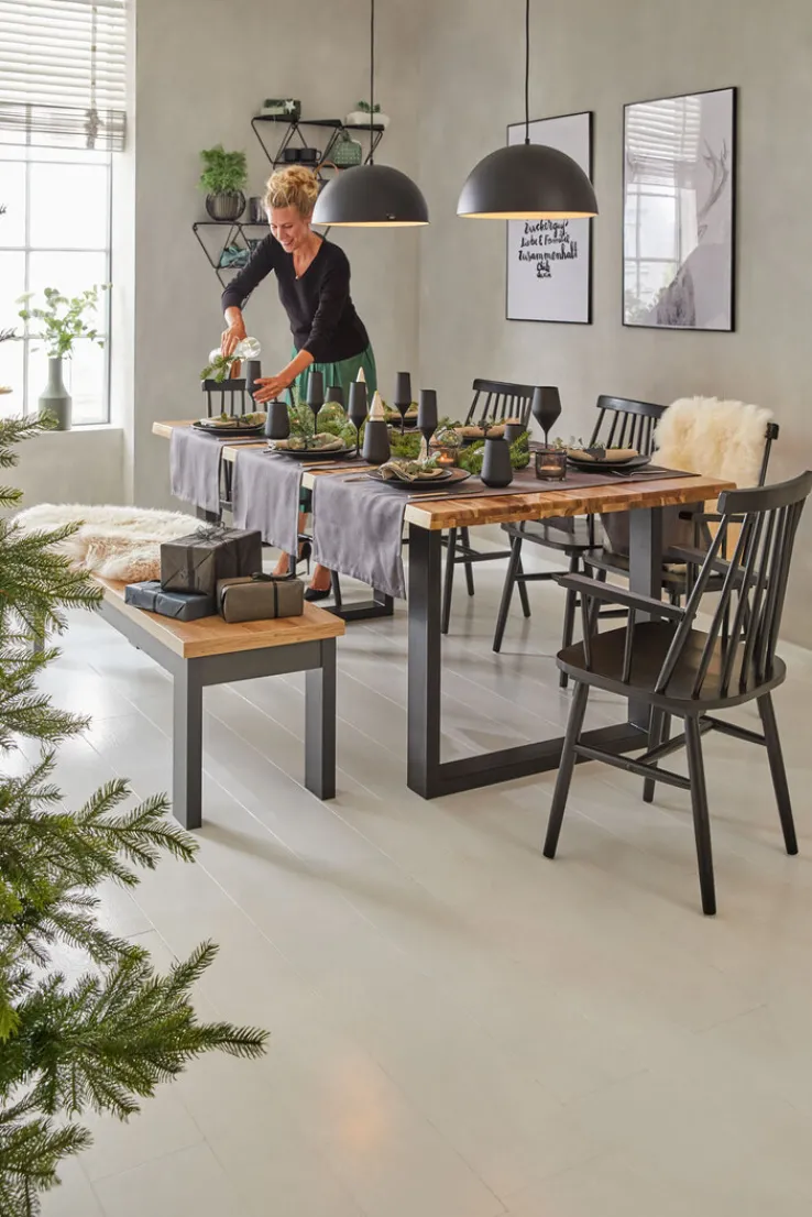 set one by Musterring Sitzbank YORK 61 anthrazit /Eiche Artisan