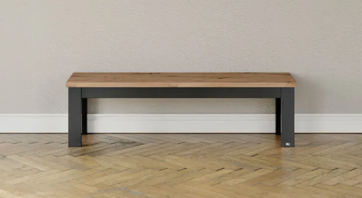 set one by Musterring Sitzbank YORK 61 anthrazit /Eiche Artisan