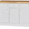 Sideboard VISTA 112 x 87 cm weiß/ braun