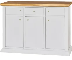 Sideboard VISTA 112 x 87 cm weiß/ braun
