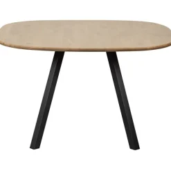 Tisch TABLO 130 x 130 cm Eiche massiv/schwarz