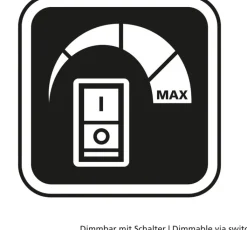 TRIO LED Badlampe CAMILLA 40 x 40 cm schwarz