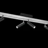 TRIO LED Deckenlampe mit 4 Spots ZENO 85-133 cm Alu /schwarz