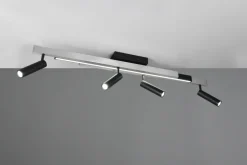 TRIO LED Deckenlampe mit 4 Spots ZENO 85-133 cm Alu /schwarz