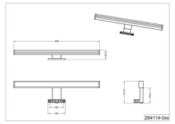 TRIO LED Spiegelleuchte LINO 40 cm schwarz