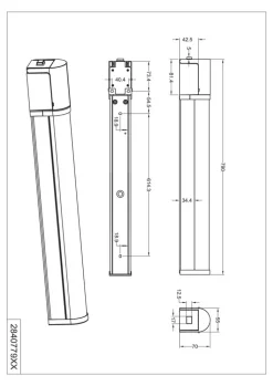 TRIO LED Spiegelleuchte PIERRE 79 cm schwarz