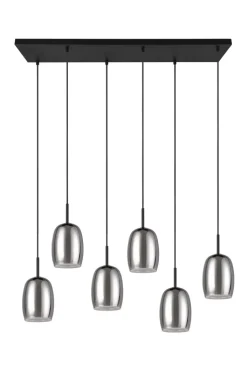 TRIO Retrofit Balkenpendel TRS BARRET 89 cm schwarz /rauchfarbig