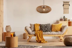 TRIO Retrofit Pendelleuchte HEDDA 52 cm Sisal