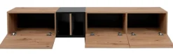 TV-Lowboard NOLA 195 x 48 cm Artisan Oak/ schwarz