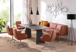 Variano Esstisch CUBE 200 x 100 cm Beton-Optik/stahlgrau