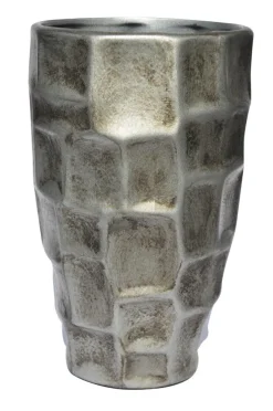 Vase 35 cm altsilberfarbig