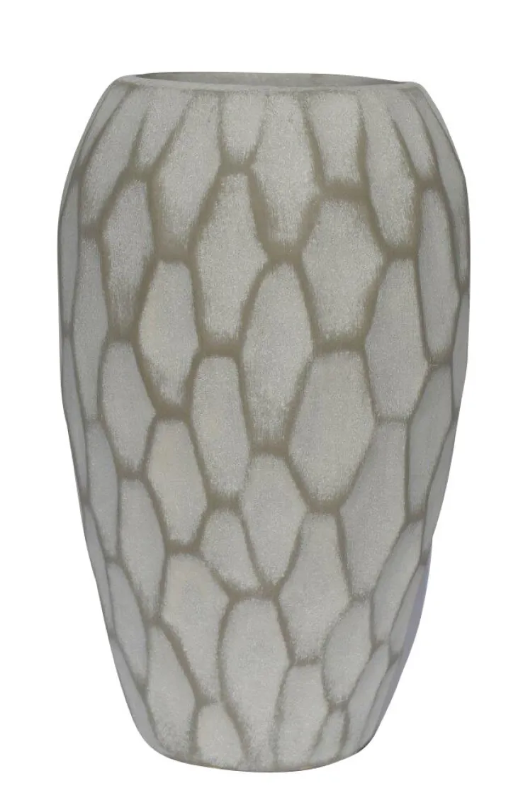 Vase 30 cm altweiß