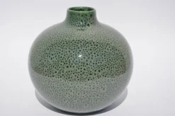 Vase 20 cm grün /taupe