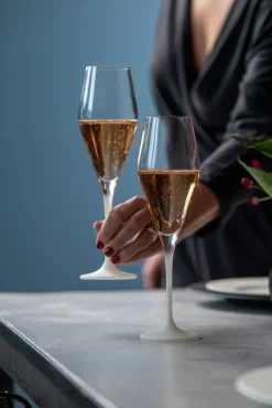 Villeroy & Boch Champagnerglas MANUFACTURE ROCK BLANC 4er Set weiß matt