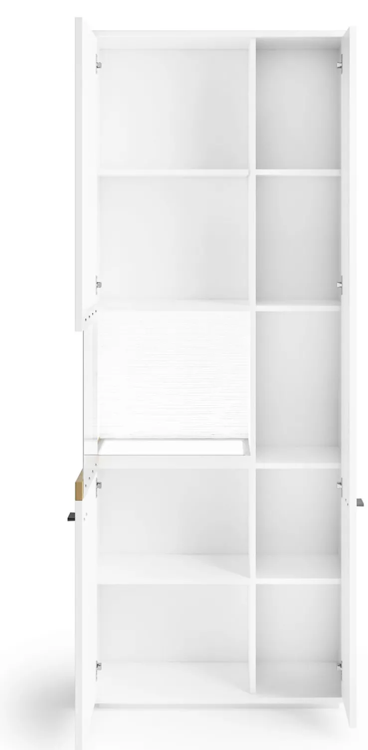 QUARTIER Vitrine LANCASTER 80 x 206 cm Eiche Artisan