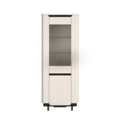 QUARTIER Vitrine VODOL 75,6x196,3 cm Sand/Schwarz