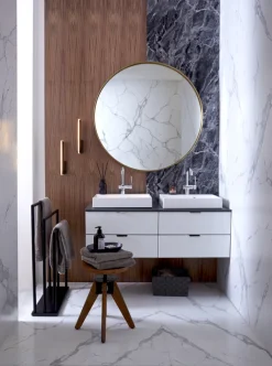 QUARTIER Waschbeckenunterschrank CONCEPT ONE 120 x 48 cm Graphitgrau/ HG weiß