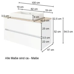Waschtisch BREGENZ braun