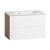 Waschtisch GENT weiß/braun 80cm