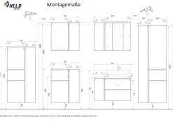 Waschtisch GENT weiß/braun 80cm
