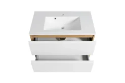 Waschtisch GENT weiß/braun 80cm