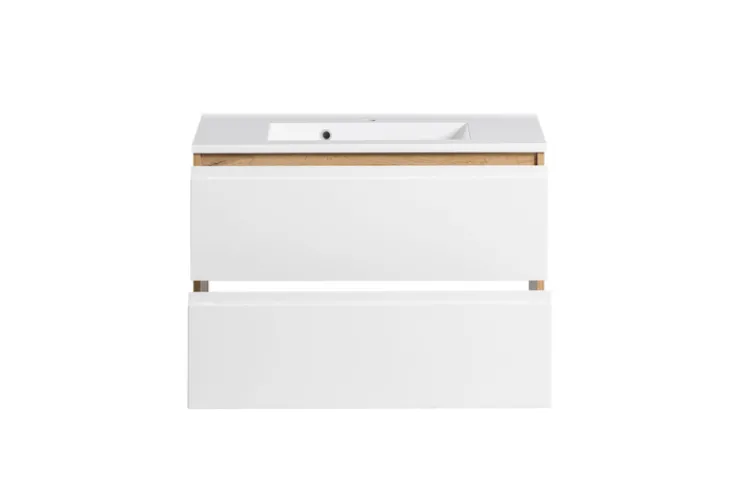 Waschtisch GENT weiß/braun 80cm