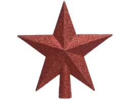 Weihnachtsbaumschmuck Kunststoff 19 x 4,2 x 19 cm Rot