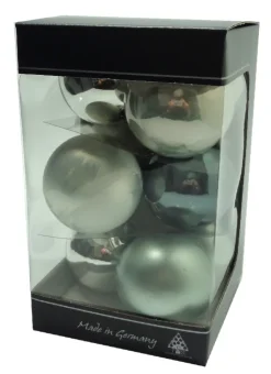 Weihnachtskugel Set 9-tlg. 6 cm mehrfarbig natürlich